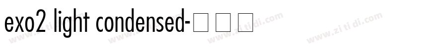 exo2 light condensed字体转换